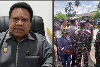 Kapolres Nabire bersama jajaran mengawal jalannya aksi demonstrasi secara humanis, memastikan massa tetap tertib dan situasi kondusif. (Dok NT)