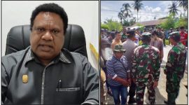 Kapolres Nabire bersama jajaran mengawal jalannya aksi demonstrasi secara humanis, memastikan massa tetap tertib dan situasi kondusif. (Dok NT)