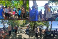 Kapolsek Makimi IPTU Samuel Picauly menyerahkan bantuan sarana kontak kepada Panitia Sidang Klasis Nabire Timur di Gereja Syaloom Makimi, Selasa 28/4/2026. (Dok. Istimewa)