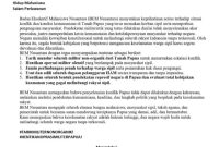 Surat pernyataan pengurus pusat BEM Nusantara. (Dok. Istimewa)
