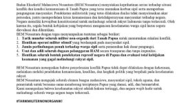 Surat pernyataan pengurus pusat BEM Nusantara. (Dok. Istimewa)