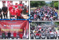 Rute pawai melintasi sejumlah titik strategis Kota Nabire dengan partisipasi masyarakat yang tinggi. Dok_ NT