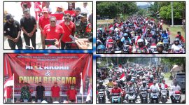 Rute pawai melintasi sejumlah titik strategis Kota Nabire dengan partisipasi masyarakat yang tinggi. Dok_ NT