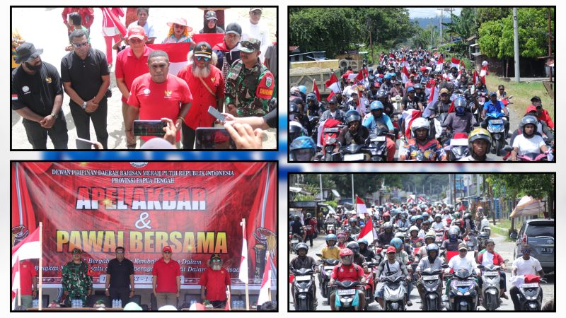 Rute pawai melintasi sejumlah titik strategis Kota Nabire dengan partisipasi masyarakat yang tinggi. Dok_ NT