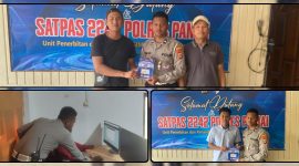 Petugas Satpas SIM Polres Paniai melayani masyarakat yang mengurus pembuatan SIM dengan cepat dan ramah. Dok_ Humas satlantas Paniai 