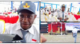 Deki Degei Siswa Mepa Boarding School yang menjadi Pemimpin Upacara Hardiknas 2026. Sabtu (2/5/2026). Dok-Alvi
