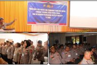 Kabid Propam Polda Papua Tengah memimpin pembinaan 52 personel pelanggar disiplin di Polres Nabire, Senin (4/5/2026). Dok. Humas Papua Tengah. NT