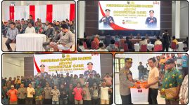 Pertemuan Kapolres Nabire bersama pengemudi ojek guna memperkuat sinergi menjaga keamanan di Nabire. Dok.Humas polres. NT