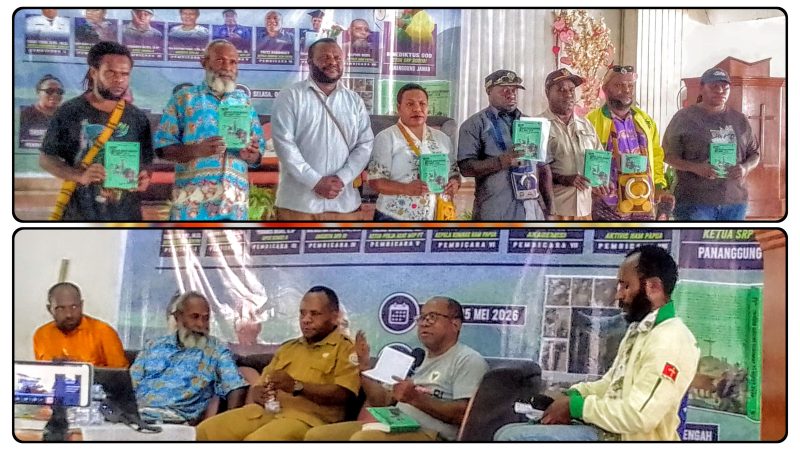 Peluncuran buku “Tragedi Dogiyai Berdarah 31 Maret 2026” di Aula Gereja Katolik Kristus Raja Siriwini, Nabire, Selasa (5/5/2026), menghadirkan aktivis, akademisi, dan masyarakat dalam forum refleksi kemanusiaan. Dok_Alvi.NT