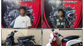 Tim Resmob Polres Nabire berhasil mengamankan dua pelaku curanmor beserta dua unit sepeda motor hasil curian di wilayah Nabire, Selasa (5/5/2026). Dok_Humas Polres Nabire. NT