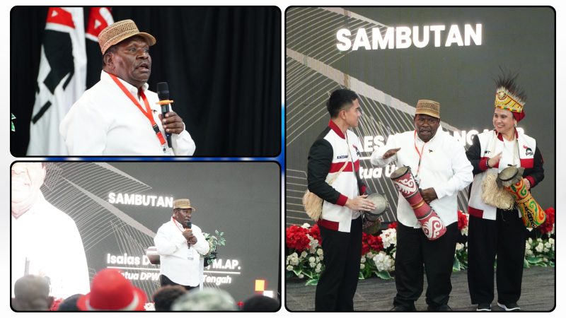 Kaesang Pangarep kukuhkan pengurus PSI Papua Tengah di Nabire, Isaias Douw ungkap kedekatannya dengan Jokowi. Dok_RR.NT