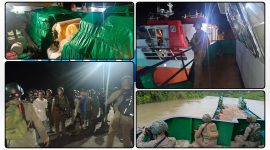 Personel Satgas Operasi Damai Cartenz 2026 bersama Polres Yahukimo mengawal kapal pengangkut BBM dan bahan makanan menuju Pelabuhan Logpon Dekai, Kabupaten Yahukimo, Papua Pegunungan. Dok_ ODC. NT