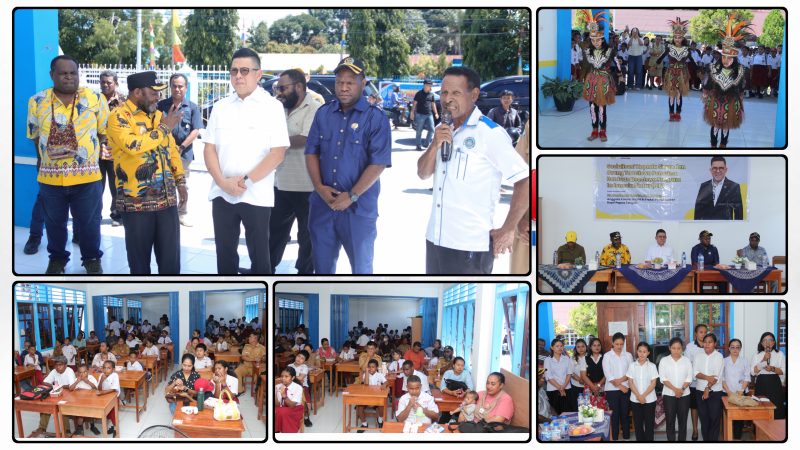 Suasana hangat dan penuh budaya mewarnai sosialisasi Program Indonesia Pintar bersama dr. Soedison Tandra di SD YPPK Sion. Dok_NT