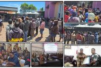 Forum Peduli Masyarakat Nabire menggelar aksi damai di Kantor DPR Papua Tengah untuk menyuarakan pentingnya keamanan daerah. Dok_NT