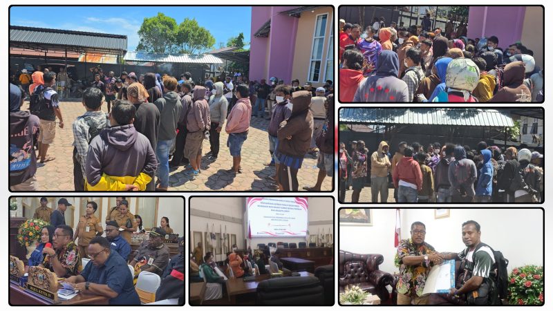 Forum Peduli Masyarakat Nabire menggelar aksi damai di Kantor DPR Papua Tengah untuk menyuarakan pentingnya keamanan daerah. Dok_NT