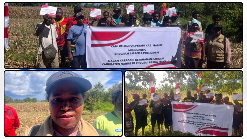 Ketua kelompok tani menyampaikan aspirasi dan kendala pertanian saat kunjungan Subdit II Ekonomi Dit Intelkam Polda Papua Tengah di wilayah Distrik Yaro. Dok_NT