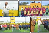 Kapolda Papua Tengah Jermias Rontini membuka turnamen mini soccer Kapolda Cup II tingkat SMA dan SMK se-Kabupaten Mimika di Timika. Dok_Istimewa. NT