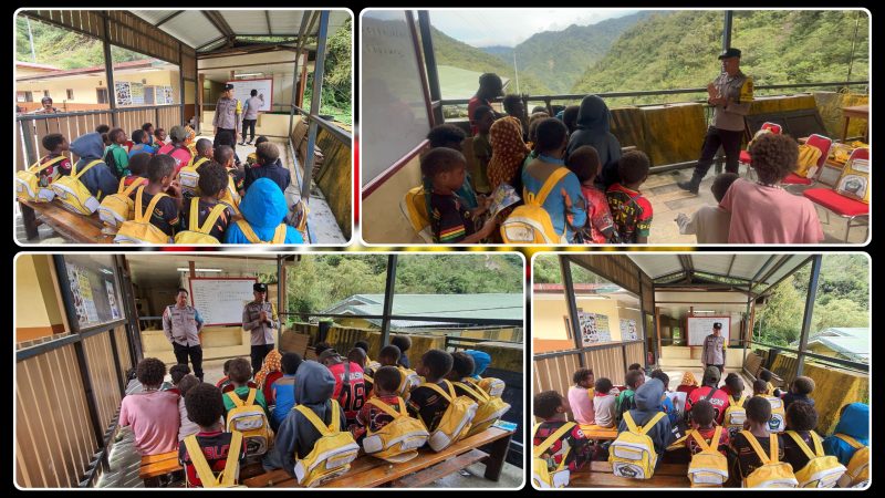 Anak-anak dari Kampung Banti, Utikini, dan Kimbeli mengikuti kegiatan belajar non formal di Distrik Tembagapura, Mimika. Dok_Istemewa. NT