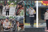 Kapolda Papua Tengah Jeremias Rontini memimpin Apel Gelar Pasukan Operasi Amole I Tahun 2026 di Mimika. Dok_Istimewa. NT