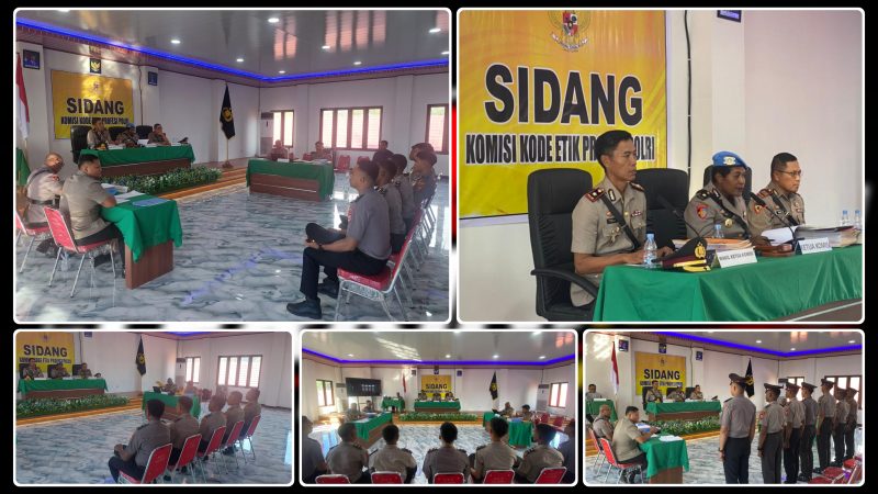 Kabid Humas Polda Papua Tengah AKBP I Made Suartika menyampaikan hasil sidang etik terhadap 12 personel Polres Dogiyai. Dok_Istimewa. NT