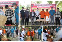 Barang bukti ganja dimusnahkan di Kantor Direktorat Narkoba Polda Papua Tengah, Rabu (13/5/2026). Humas PPT. NT
