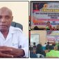 Rektor Uswim Nabire, Petrus Tekege saat diwawancarai di ruang kerjanya setelah kegiatan Seminar Internasional. Rabu (13/5/2026). Dok_WY. NT