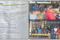 SMI-KP Nabire saat memberikan surat izin ke Intelkam Polres Nabire terkait aksi mimbar bebas
