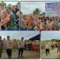 Kapolsek Makimi bersama Danramil 1705-02/Napan menghadiri panen raya jagung serentak kuartal II di Kampung Lagari Jaya sebagai bentuk dukungan terhadap program ketahanan pangan dan peningkatan kesejahteraan petani. Dok_Andi. NT
