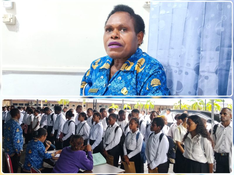 Pemprov Papua Tengah melalui BKPSDM memberangkatkan 250 pelajar OAP untuk mengikuti bimbingan belajar sekolah kedinasan di Jayapura. Dok_Alvi. NT