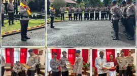 Suasana haru mewarnai pertemuan Kapolda Papua Tengah dengan personel Brimob dan purnawirawan yang sedang sakit. Dok_Humas PPT. NT
