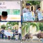 Sekda Nabire Yulianus Pasang menyerahkan simbolis bantuan sapi kurban dari Pemkab Nabire dan Baznas menjelang Iduladha 1447 H di Masjid Agung Al-Falah Nabire. Dok_Alvi. NT