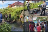 Petugas Sat Lantas Polres Nabire mengevakuasi korban kecelakaan lalu lintas di kawasan Jembatan Putus, Jalan Kalembyothe, Kelurahan Bumiwonorejo, Kabupaten Nabire, Selasa (26/5/2026). Dok_Humas Polres. NT