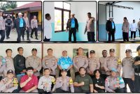 Kapolda Papua Tengah Brigjen Pol. Jermias Rontini didampingi Kapolres Nabire AKBP Samuel D. Tatiratu meninjau progres pembangunan dapur MBG di Kampung Topo, Distrik Uwapa, Kabupaten Nabire, Selasa (26/5/2026). Dok_Alvi. NT