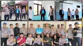 Kapolda Papua Tengah Brigjen Pol. Jermias Rontini didampingi Kapolres Nabire AKBP Samuel D. Tatiratu meninjau progres pembangunan dapur MBG di Kampung Topo, Distrik Uwapa, Kabupaten Nabire, Selasa (26/5/2026). Dok_Alvi. NT