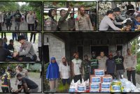 Personel Ops Damai Cartenz-2026 menyerahkan bantuan sembako dan memberikan pelayanan kesehatan gratis kepada warga Kampung SP7, Distrik Kuala Kencana, Kabupaten Mimika, Selasa (26/5/2026). Dok_ODC. NT