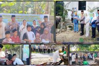 Kapolres Nabire AKBP Samuel D. Tatiratu menyerahkan hewan kurban dan santunan kepada anak yatim pada perayaan Iduladha 1447 H di Aula Polres Nabire, Rabu (27/5/2026). Dok_Alvi. NT