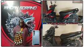 Tim Resmob Satreskrim Polres Nabire menunjukkan barang bukti sepeda motor hasil curanmor usai menangkap seorang penadah di Nabire, Rabu (27/5/2026). Dok_Humas Polres Nabire. NT