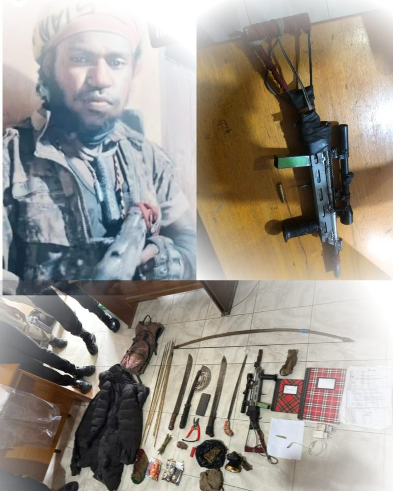 Polisi mengamankan sejumlah barang bukti usai kontak tembak di Distrik Dogiyai, Papua Tengah. Dok_HPPT.NT