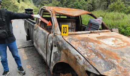 Polda Papua Tengah menangkap DPO kasus pembakaran mobil di Dogiyai di wilayah Nabire. Dok. Humas PPT. NT