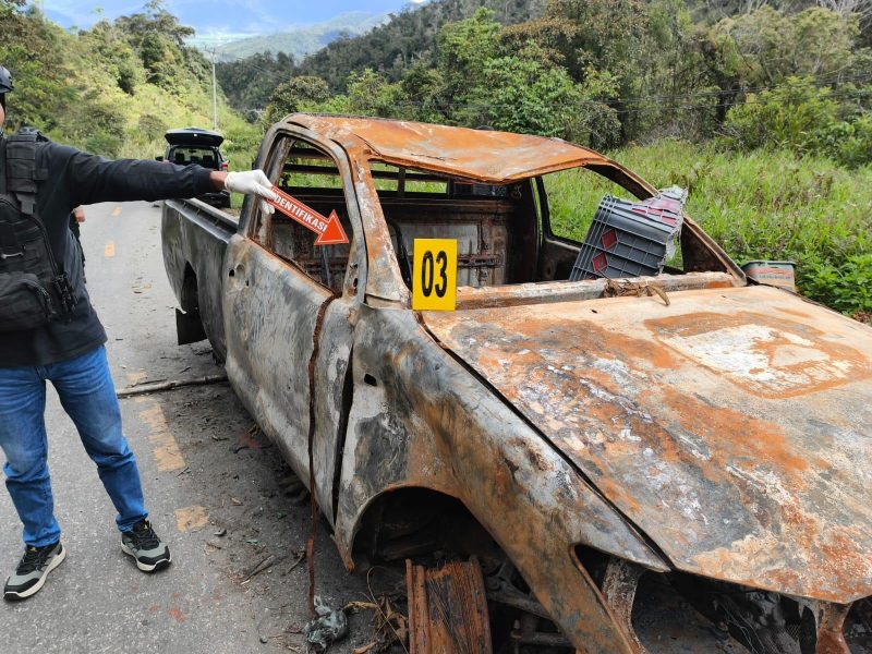 Polda Papua Tengah menangkap DPO kasus pembakaran mobil di Dogiyai di wilayah Nabire. Dok. Humas PPT. NT