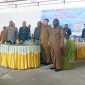Danrem 173/PVB, Kapolda PPT,Dandim 1705, Sekda PPT Marthen Ukago, Wabup Nabire dan Unsur Forkopimda saat menghadiri vicon Peresmian KDKMP Nasional di SP 2 Kalisemen Nabire barat. Sabtu (16/5/2026). Dok-WK.