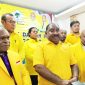 Willem Wandik Ketua Harian DPD Partai Golkar Provinsi Papua Tengah saat diwawancarai awak media setelah menghadiri dan menutup MUSDA Ke-VI DPD Partai Golkar Kabupaten Intan Jaya dan Puncak Jaya di Aula Hotel Getz Oyehe Nabire, Papua Tengah. Sabtu (23/5/2026). Dok-Alvi