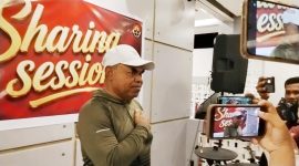 Kapolda Papua Tengah Brigjen Pol. Jermias Rontini saat memberikan keterangan kepada awak media usai sharing session bersama insan pers di Nabire, Kamis (28/5/2026). Dok_Alvi. NT
