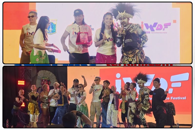 Marthen Luther Wengge atau Rambo Wengge, putra asli Kampung Napan, Kabupaten Nabire, menunjukkan trofi Juara Battle Dance Fusion IWDF 2026 yang mengantarkannya mewakili Indonesia pada Asia Arts Festival 2026 di Singapura. Dok_MLW. NT