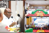 Gubernur Papua Tengah Meki Fritz Nawipa menyampaikan sambutan dalam rapat pembahasan Kawasan Inti Puspem Papua Tengah di Ballroom Kantor Gubernur Papua Tengah, Nabire, Rabu (3/6/2026). Dok_Humas PT. NT