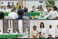 Wamendagri Ribka Haluk dan Wamen PU Diana Kusumastuti memimpin rapat koordinasi pembangunan Kawasan Inti Puspem Papua Tengah di Ballroom Kantor Gubernur Papua Tengah, Nabire, Rabu (3/6/2026). Dok_Alvi NT