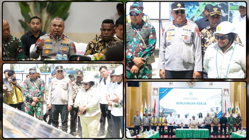 Kapolda Papua Tengah Brigjen Pol. Jermias Rontini memberikan keterangan kepada awak media usai rapat koordinasi bersama Wamendagri Ribka Haluk, Wamen PU Diana Kusumastuti, dan Gubernur Papua Tengah Meki Fritz Nawipa di Ballroom Kantor Gubernur Papua Tengah, Nabire, Rabu (3/6/2026). Dok_Tim NT