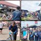 Relawan dari PTS Nabire, Komda Papua Tengah, dan Kewita membersihkan sampah di kawasan Pasar Karang Tumaritis, Nabire, Sabtu (6/6/2026). Aksi tersebut digelar dalam rangka memperingati Hari Lingkungan Hidup Sedunia sekaligus mengajak masyarakat meningkatkan kepedulian terhadap kebersihan lingkungan. Dok_ Alvi. NT