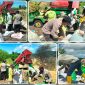 Kapolsek Makimi IPTU Samuel Picauly bersama personel Polsek Makimi mendampingi Kelompok Tani Mekar Tani saat melakukan proses dros atau pemipilan jagung kering di Kampung Lagari Jaya, Distrik Makimi, Kabupaten Nabire, Sabtu (6/6/2026). Dok_Andi NT