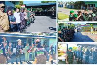 Danrem 173/PVB , Brigjen TNI. Vivin Alivianto saat berkunjung ke Makodim 1705/Nabire dan disambut langsung oleh Dandim 1705/ Nabire, Letkol Inf. Arh Dwi Palwanto dan PJU Pemkab Nabire serta Unsur TNI-Polri (Nabire). Senin (8/6/2026). Dok-Ist